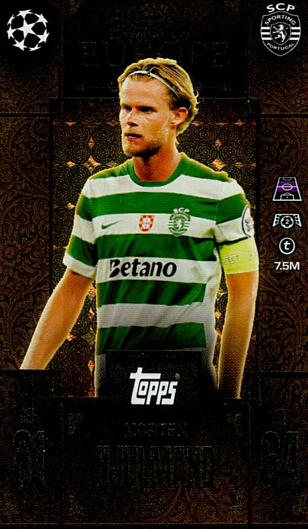 TOPPS MATCH ATTAX EXTRA 2025/26 MORTEN HJULMAND KINGS OF EUROPE Nº249