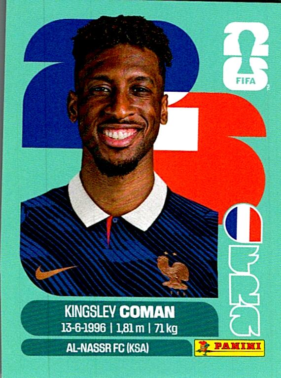 STICKERS FIFA WORLD CUP 2026 KINGSLEY COMAN NºFRA 18