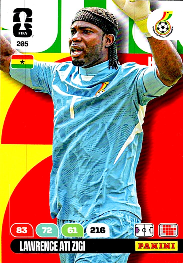 ADRENALYN WORLD CUP 2026 LAWRENCE ATI ZIGI GHANA Nº205