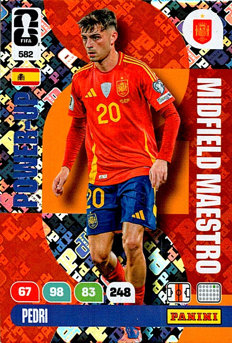 ADRENALYN WORLD CUP 2026 PEDRI MIDFIELD MAESTRO Nº582