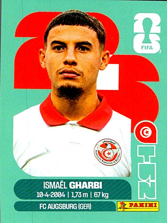 STICKERS FIFA WORLD CUP 2026 ISMAËL GHARBI NºTUN 18
