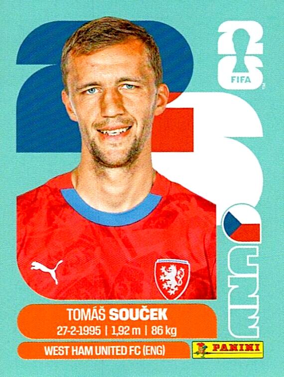 STICKERS FIFA WORLD CUP 2026 TOMAS SOUCEK NºCZE 12