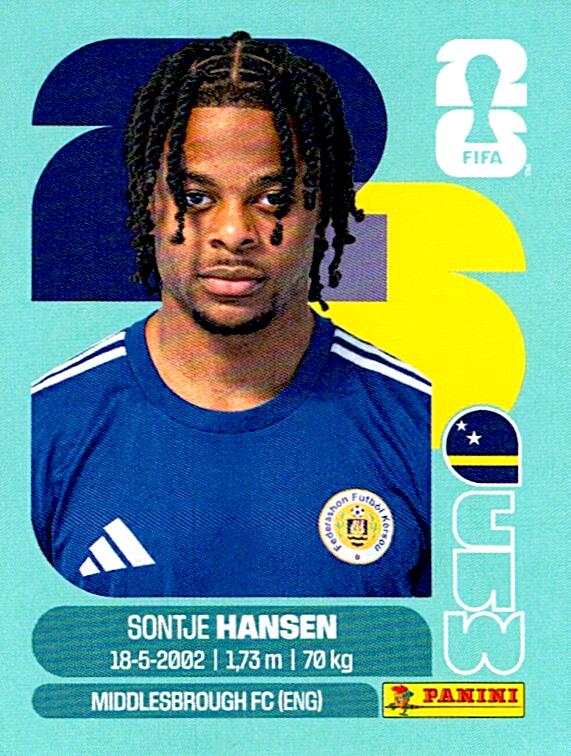 STICKERS FIFA WORLD CUP 2026 SONTJE HANSEN NºCUW 20