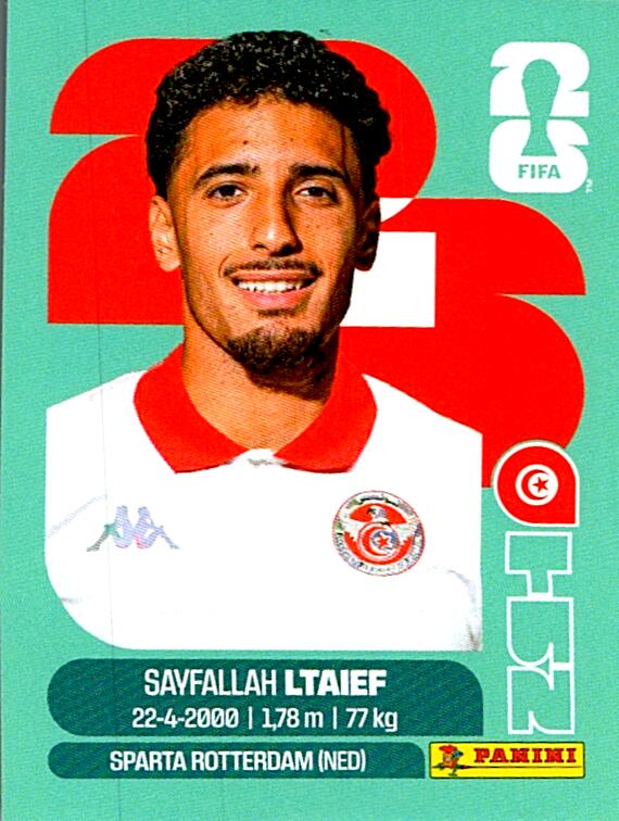 STICKERS FIFA WORLD CUP 2026 SAYFALLAH LTAIEF NºTUN 19