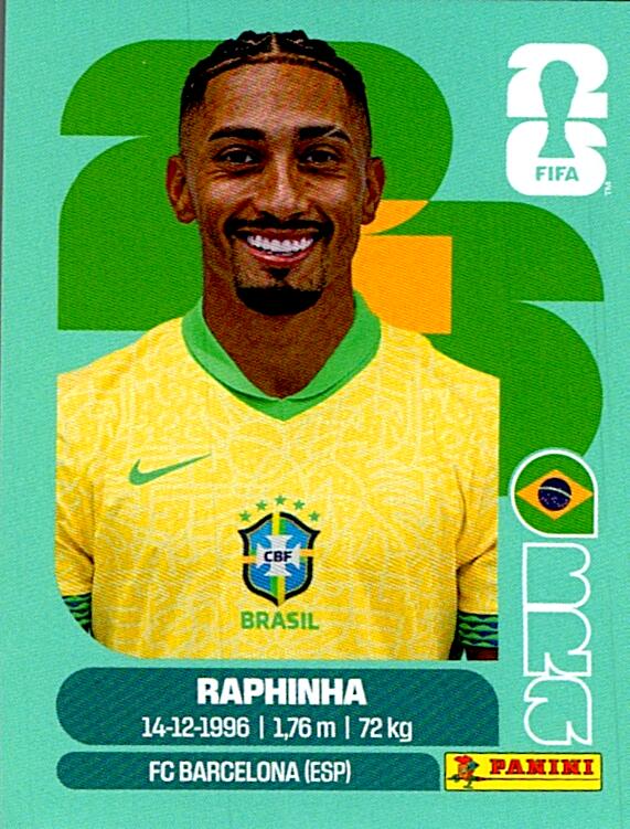 STICKERS FIFA WORLD CUP 2026 RAPHINHA NºBRA 19