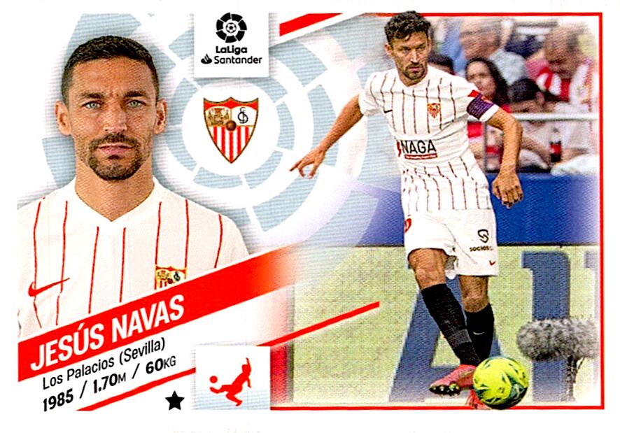 Cromo Liga Este 2022/2023 JESUS NAVAS SEVILLA FC Nº6