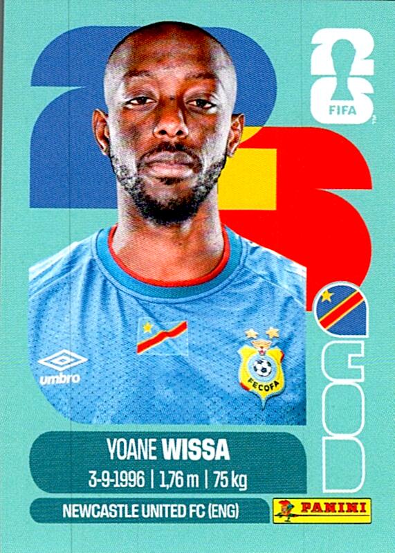 STICKERS FIFA WORLD CUP 2026 YOANE WISSA NºCOD 16