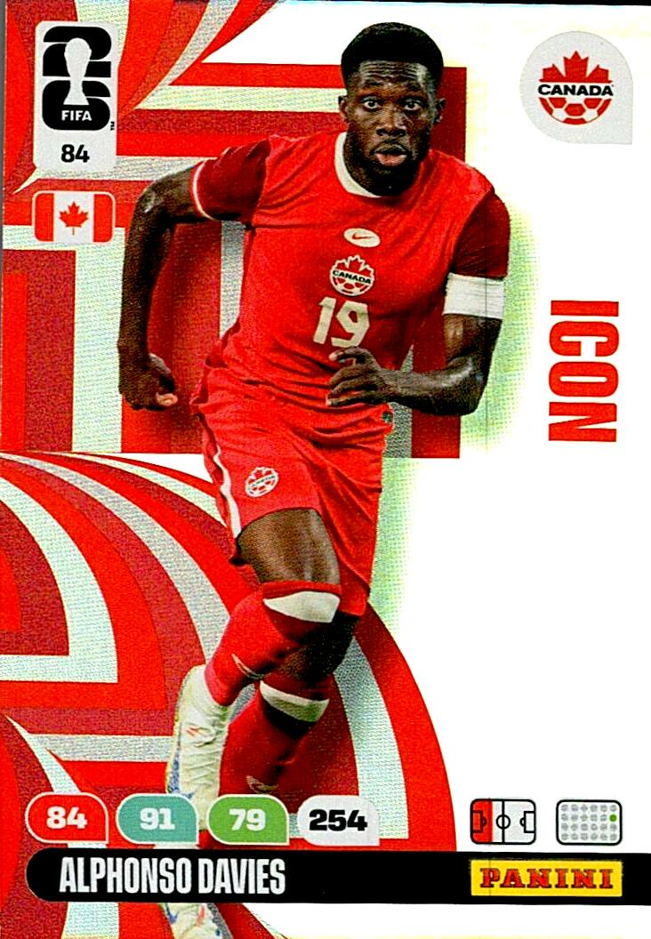 ADRENALYN WORLD CUP 2026 ALPHONSO DAVIES CANADA ICON Nº84