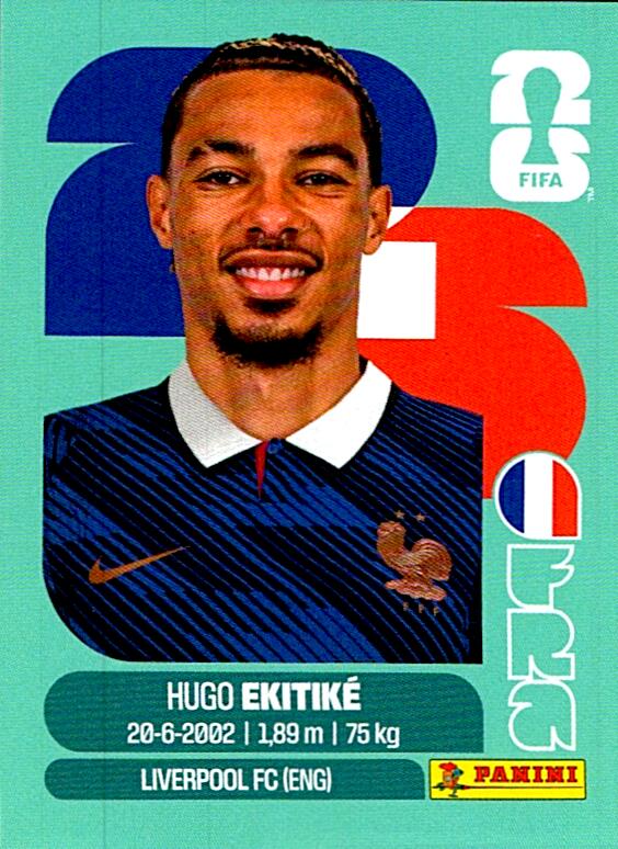 STICKERS FIFA WORLD CUP 2026 HUGO EKITIKE NºFRA 19