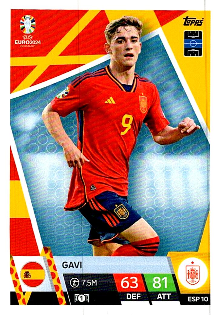 TOPPS MATCH ATTAX UEFA EURO 2024 GAVI ESPAÑA NºESP10