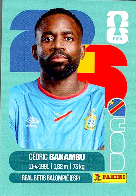 STICKERS FIFA WORLD CUP 2026 CEDRIC BAKAMBU NºCOD 19