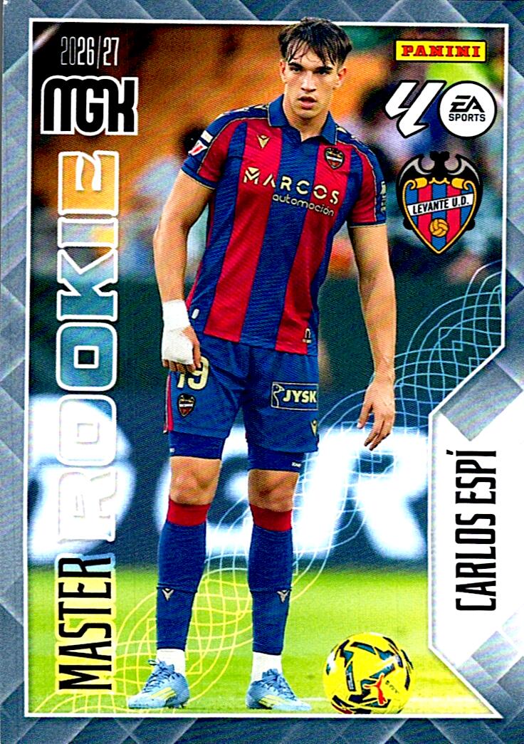 MEGACRACKS 2026/2027 MATER ROOKIE CARLOS ESPÍ UD LEVANTE Nº408