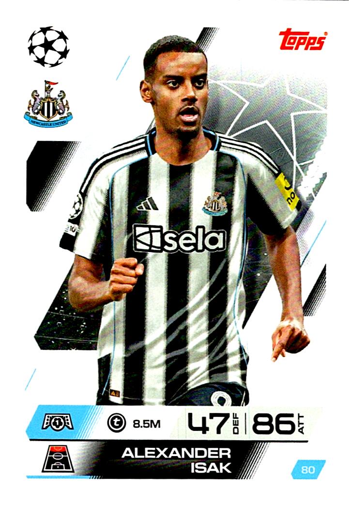 MATCH ATTAX CHAMPIONS LEAGUE 2025/2026 ALEXANDER ISAK Nº80