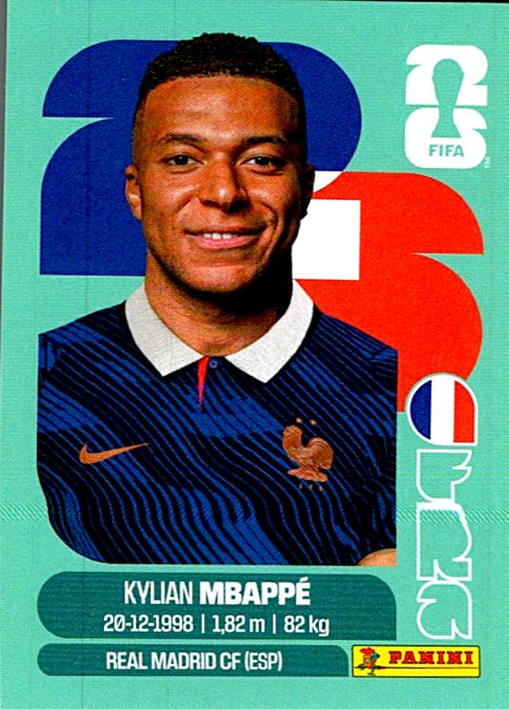 STICKERS FIFA WORLD CUP 2026 KYLIAN MBAPPE NºFRA 20