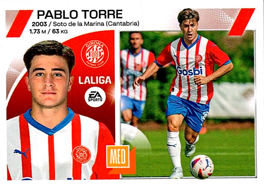 LIGA ESTE 2023/24 PABLO TORRE GIRONA FC Nº11 BIS COLOCA SEGUNDA EDICION