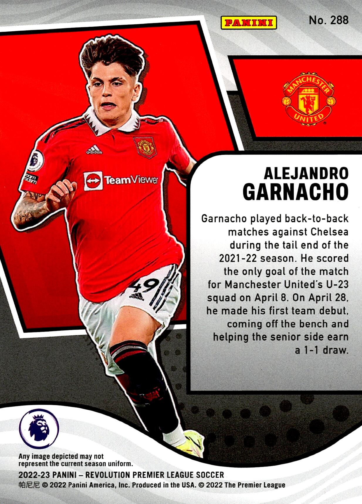 PANINI PREMIER LEAGUE 2022/2023 GARNACHO REVOLUTION Nº288 ROOKIE
