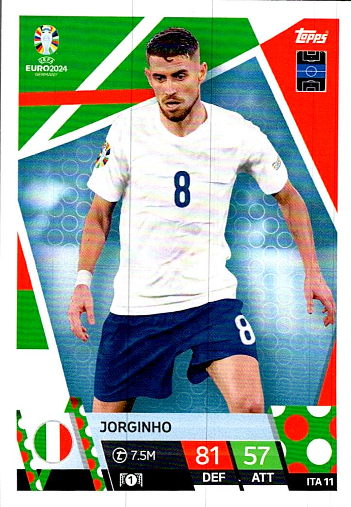 TOPPS MATCH ATTAX UEFA EURO 2024 JORGINHO ITALIA NºITA11