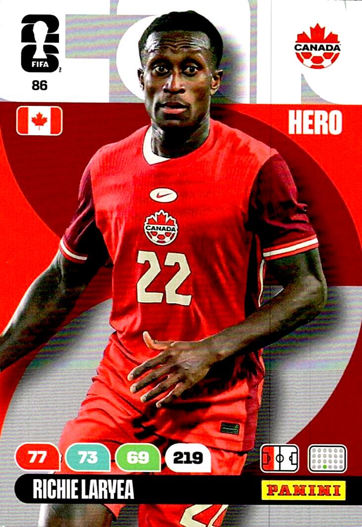 ADRENALYN WORLD CUP 2026 RICHIE LARYEA CANADA Nº86