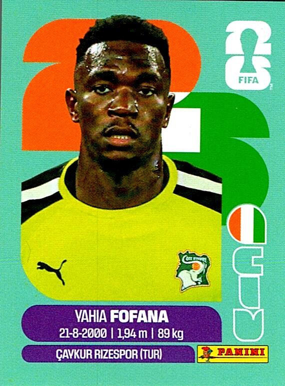 STICKERS FIFA WORLD CUP 2026 YAHIA FOFANA NºCIV 2