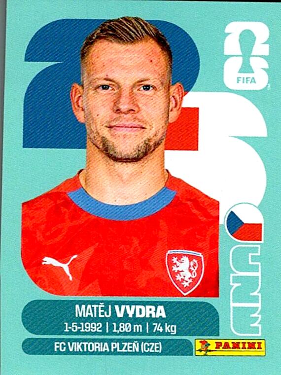 STICKERS FIFA WORLD CUP 2026 MATEJ VYDRA NºCZE 15