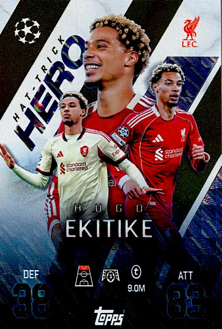 TOPPS MATCH ATTAX EXTRA 2025/26 HUGO EKITIKE HAT-TRICK HERO Nº253