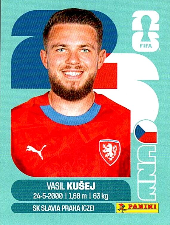 STICKERS FIFA WORLD CUP 2026 VASIL KUSEJ NºCZE 16