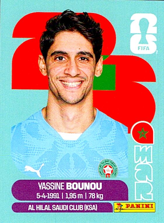 STICKERS FIFA WORLD CUP 2026 YASSINE BOUNOU NºMAR 2