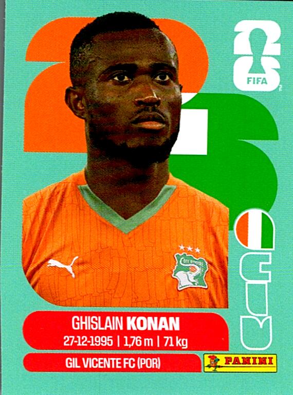 STICKERS FIFA WORLD CUP 2026 GHISLAIN KONAN NºCIV 3