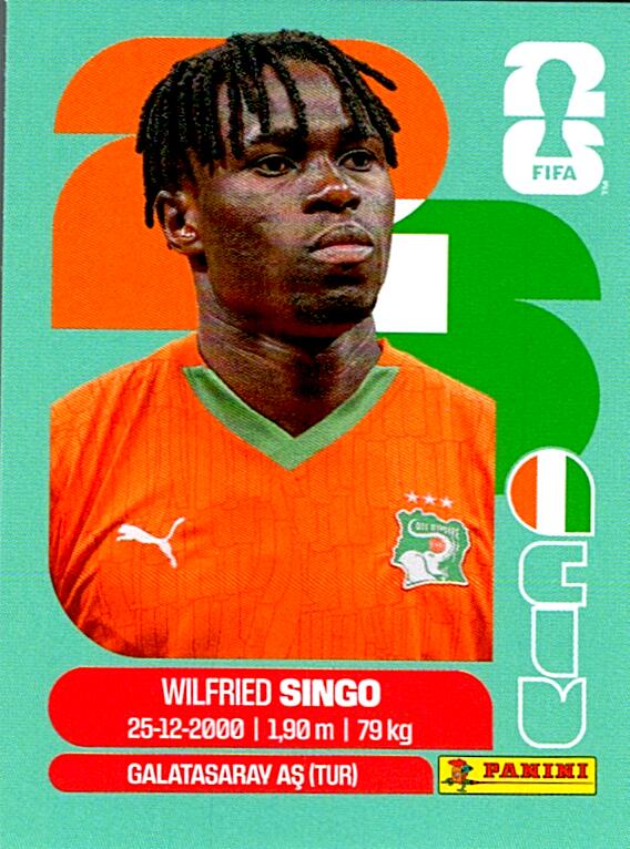 STICKERS FIFA WORLD CUP 2026 WILFRIED SINGO NºCIV 4