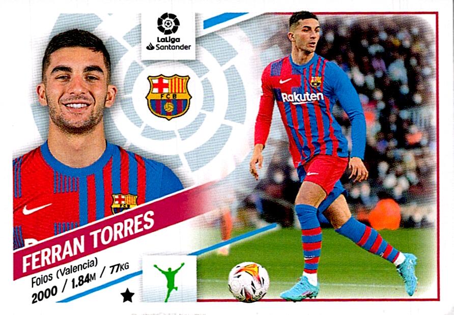 Cromo Liga Este 2022/2023 FERRAN TORRES FC BARCELONA Nº19