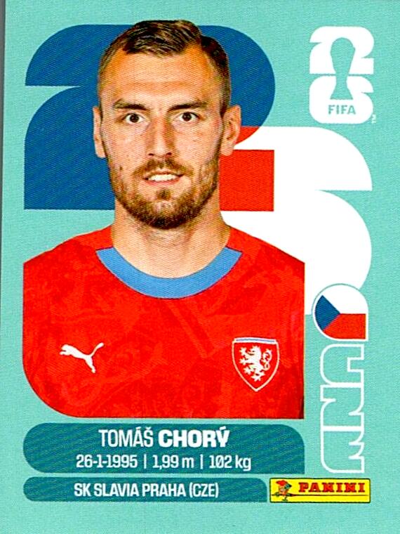 STICKERS FIFA WORLD CUP 2026 TOMAS CHORY NºCZE 17