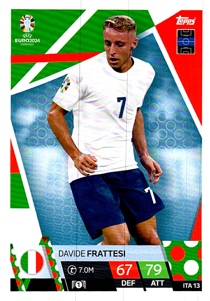 TOPPS MATCH ATTAX UEFA EURO 2024 DAVIDE FRATTESI ITALIA NºITA13