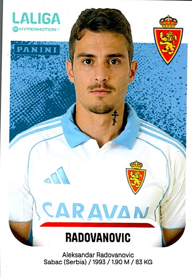 LALIGA HYPERMOTION 2025-26 RADOVANOVIC ZARAGOZA Nº407