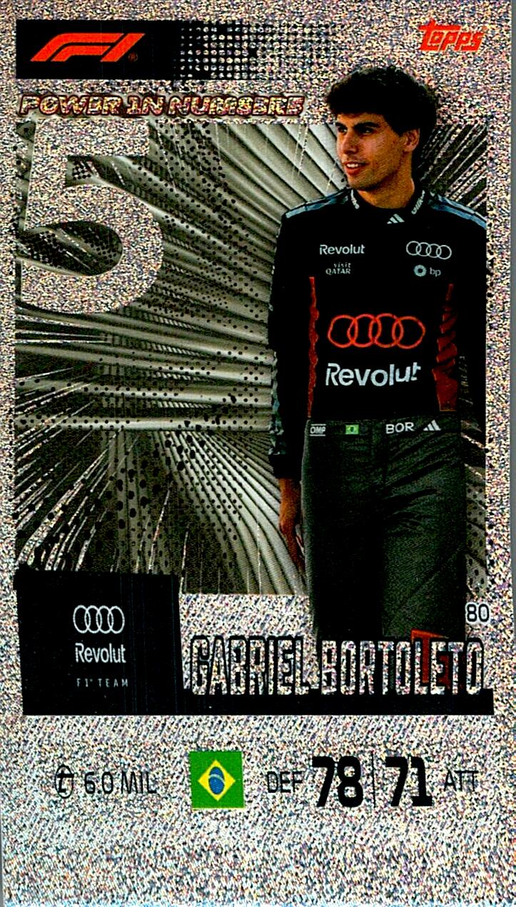 TURBO ATTAX FORMULA 1 2026 GABRIEL BORTOLETO Nº80