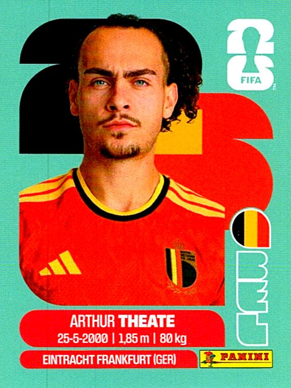 STICKERS FIFA WORLD CUP 2026 ARTHUR THEATE NºBEL 3