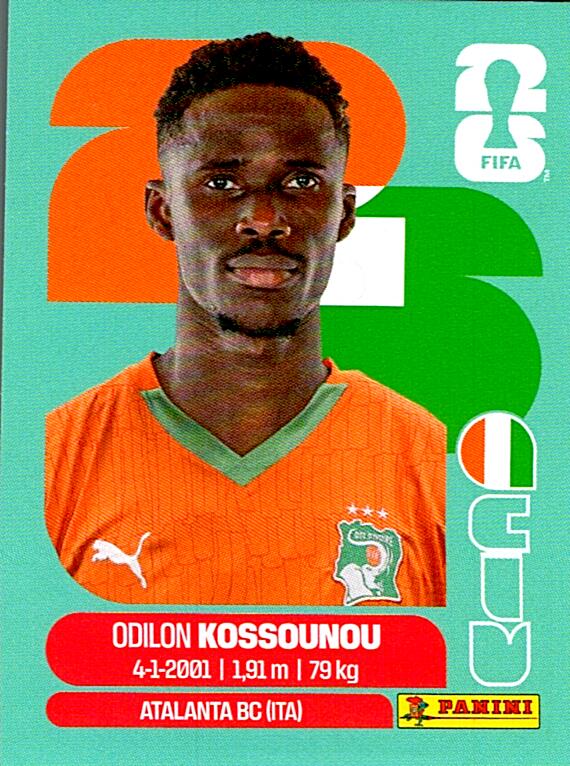 STICKERS FIFA WORLD CUP 2026 ODILON KOSSOUNOU NºCIV 5