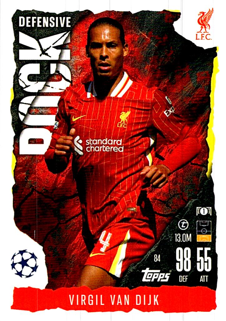Match Attax Extra 2025 Virgil Van Dijk Defensive Rock nº84