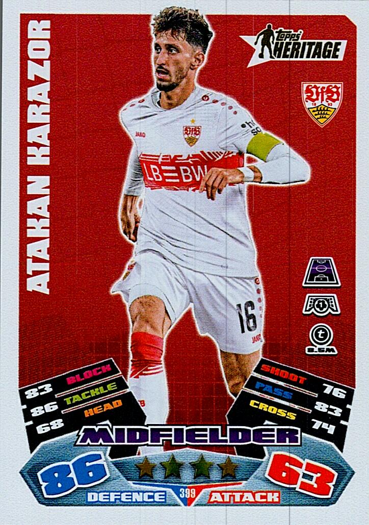 MATCH ATTAX CHAMPIONS LEAGUE 2025/2026 KARAZOR TOPPS HERITAGE Nº399