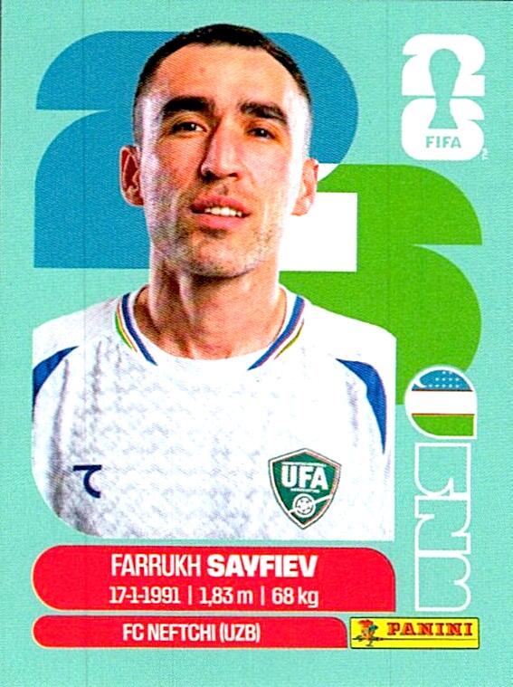 STICKERS FIFA WORLD CUP 2026 FARRUKH SAYFIEV NºUZB 3