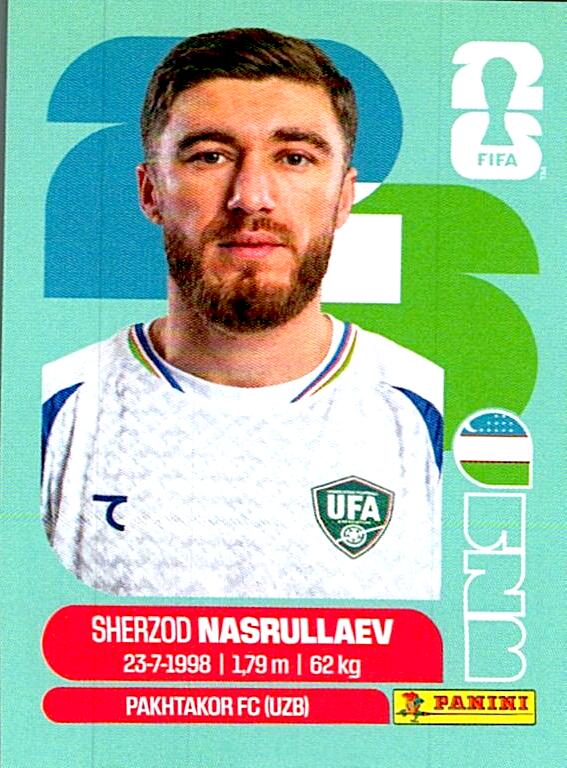 STICKERS FIFA WORLD CUP 2026 SHERZOD NASRULLAEV NºUZB 4