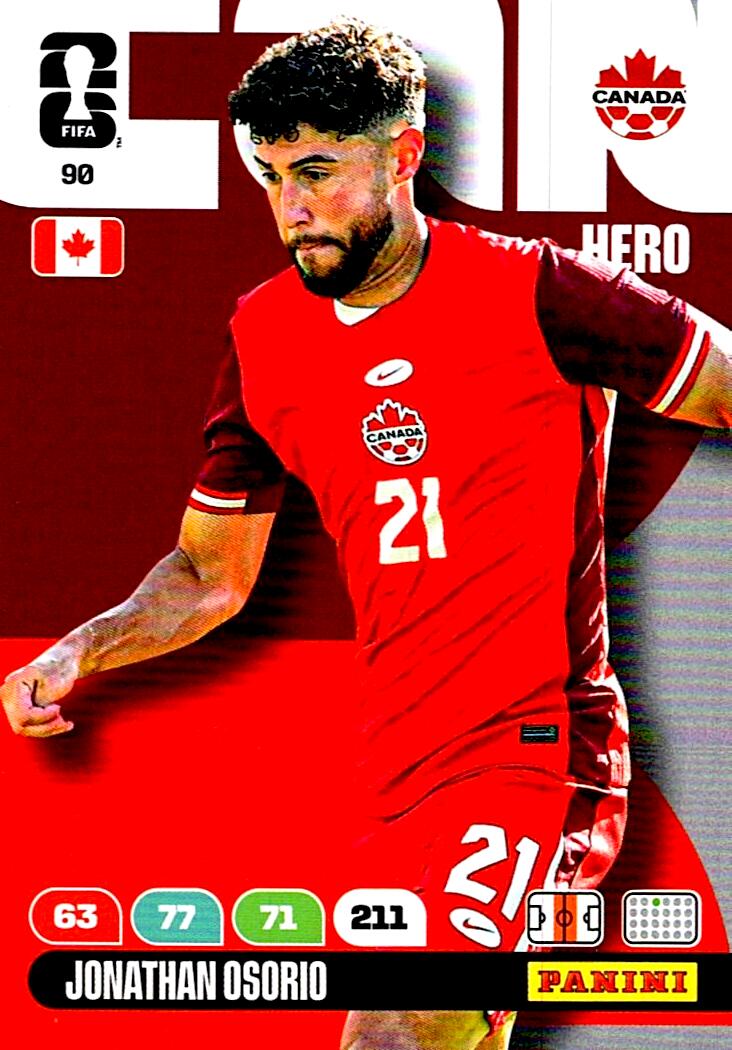 ADRENALYN WORLD CUP 2026 JONATHAN OSORIO CANADA Nº90