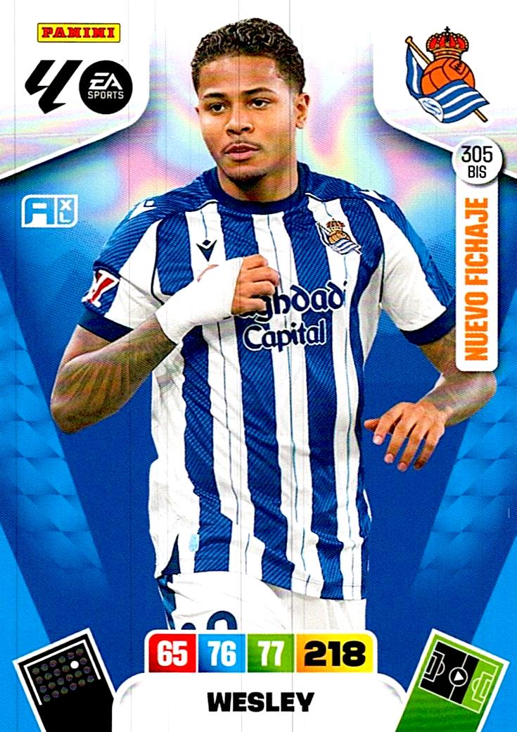 ADRENALYN LA LIGA 2025/2026 WESLEY NUEVO FICHAJE Nº305 BIS