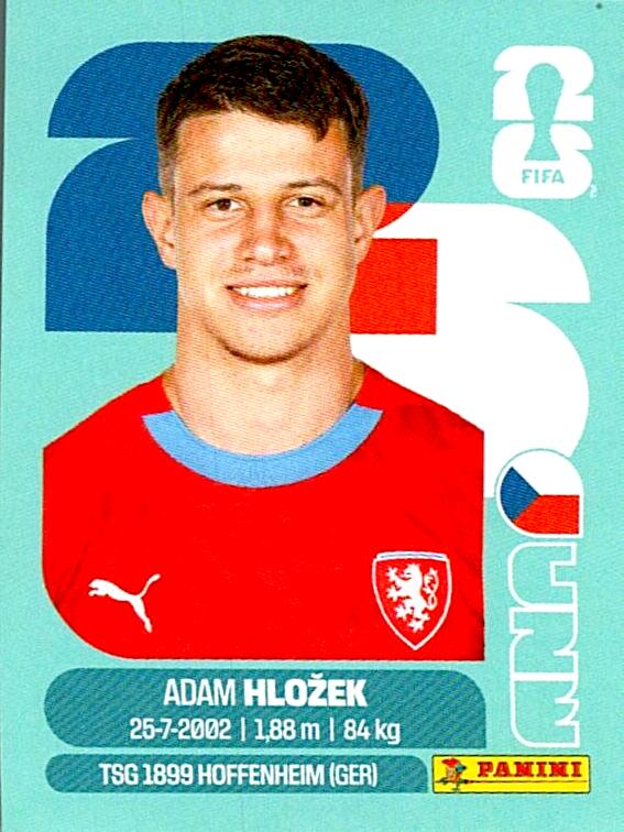 STICKERS FIFA WORLD CUP 2026 ADAM HLOZEK NºCZE 19