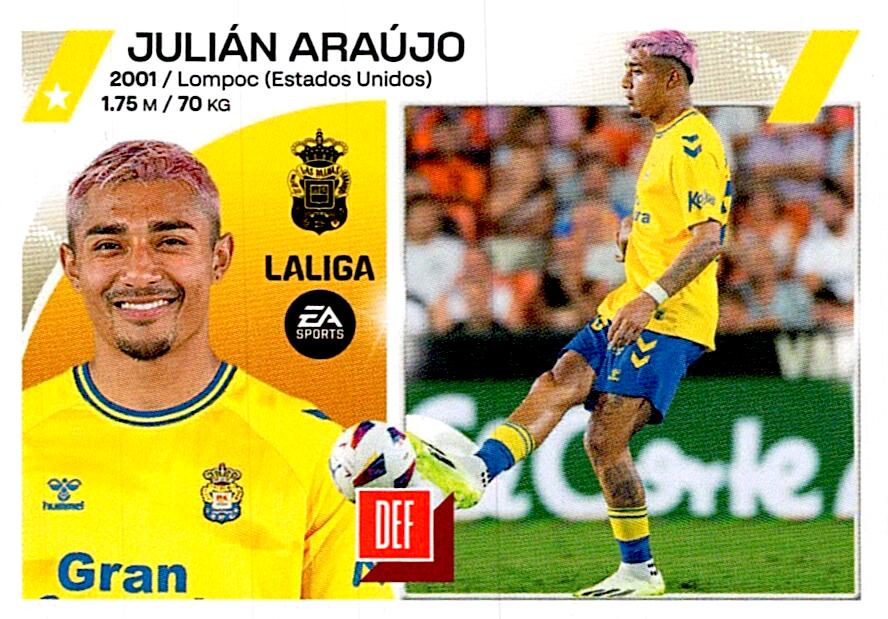 LIGA ESTE 2023/24 JULIAN ARAUJO UD LAS PALMAS Nº10 BIS COLOCA TERCERA EDICION
