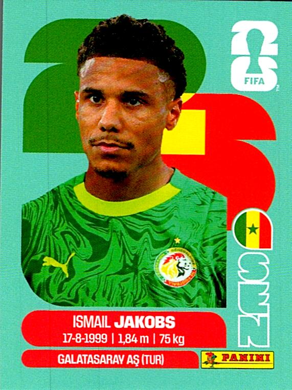 STICKERS FIFA WORLD CUP 2026 ISMAIL JAKOBS NºSEN 6