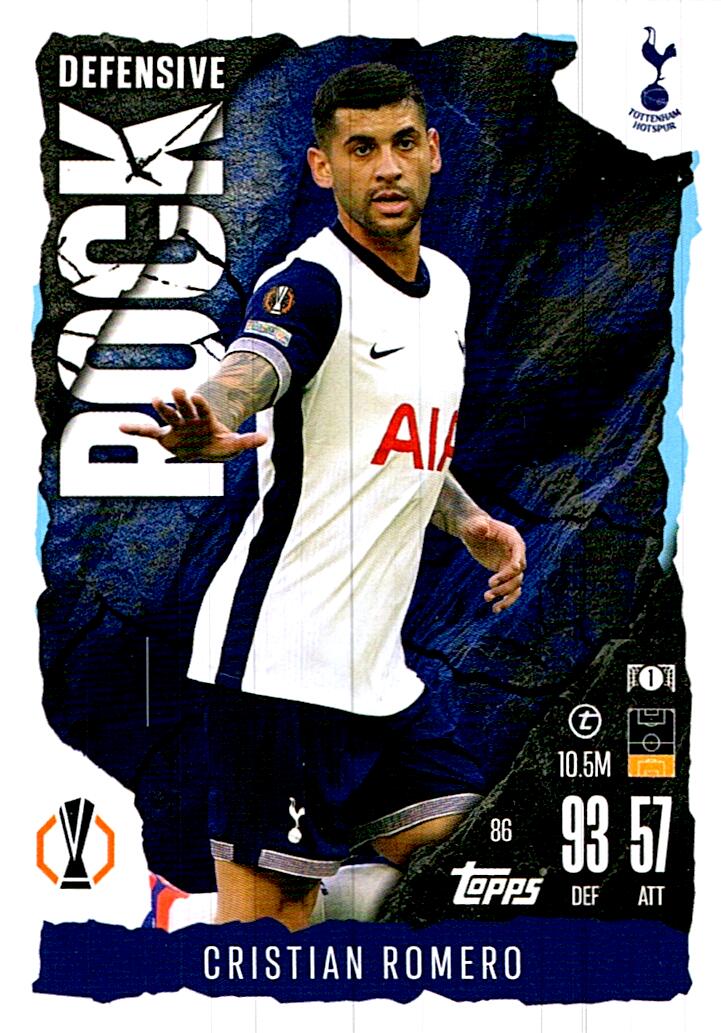 Match Attax Extra 2025 Cristian Romero Defensive Rock nº86