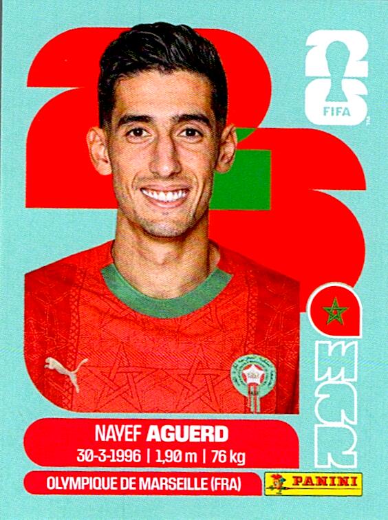STICKERS FIFA WORLD CUP 2026 NAYEF AGUERD NºMAR 6