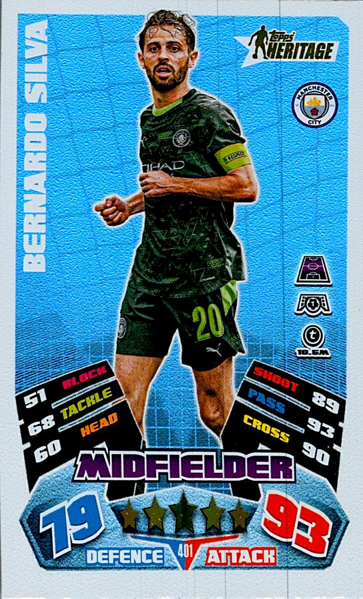 MATCH ATTAX CHAMPIONS LEAGUE 2025/2026 BERNARDO SILVA TOPPS HERITAGE Nº401