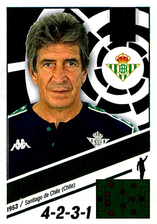 Cromo Liga Este 2022/2023 MANUEL PELLEGRINI REAL BETIS Nº2