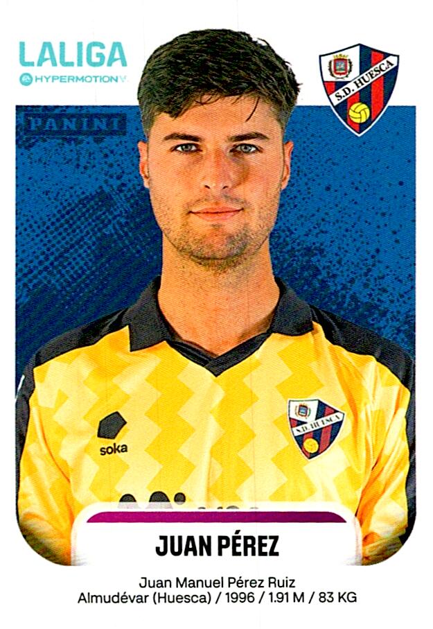 LALIGA HYPERMOTION 2025-26 JUAN PEREZ HUESCA Nº233